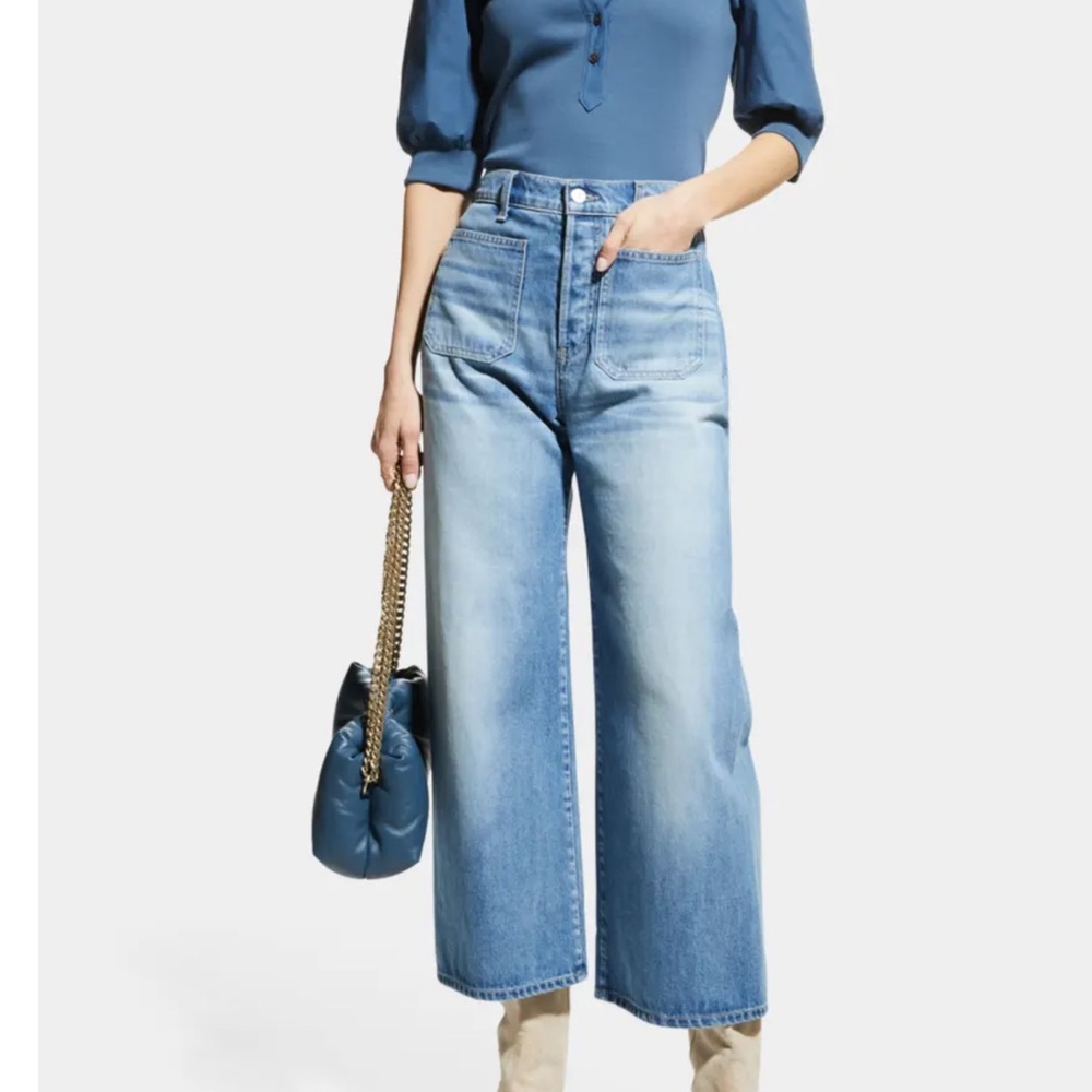 Veronica Beard Sky Blue Flare Jeans